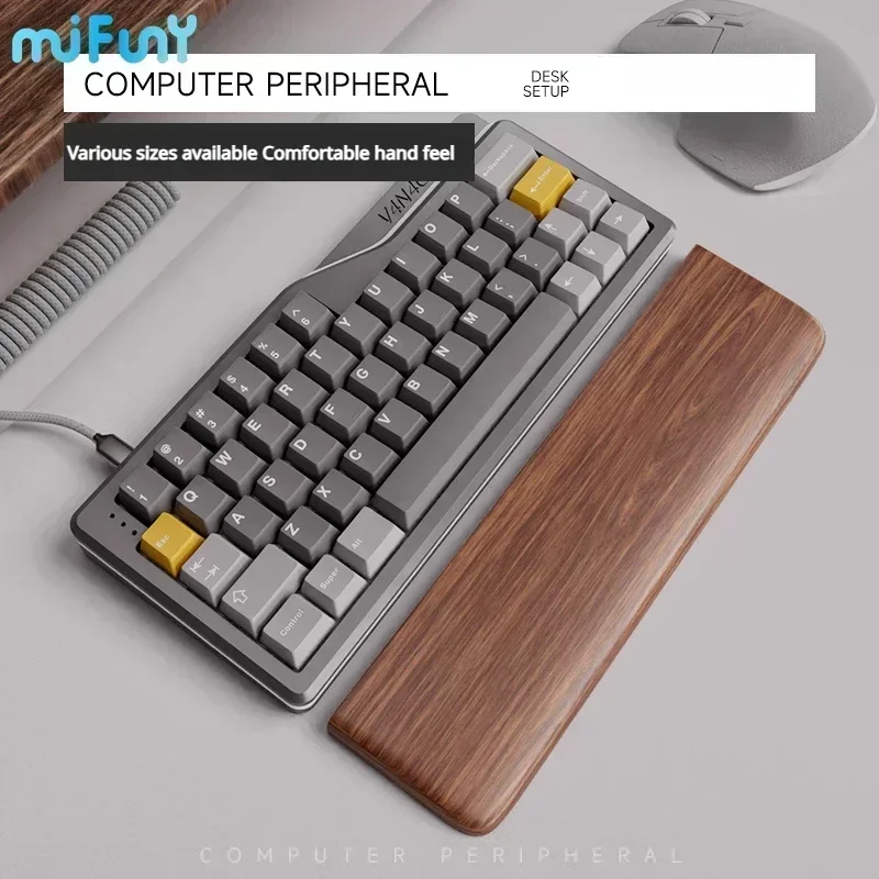 Čierna orechová klávesnica Handrest Custom Originálny rozdelený drevený odpočinok REST Ergonomic pre 60% 75% 80% 98/104Key Mechanické klávesnice