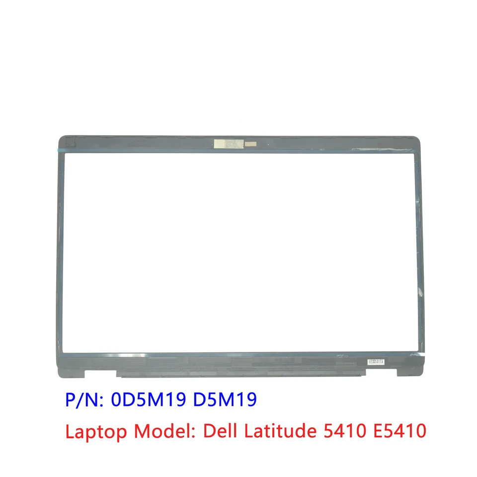 Čierna originálna nová pre Dell Latitude 5410 E5410 LCD obrazovky predného čapu Kryt rámov 0D5M19 D5M19