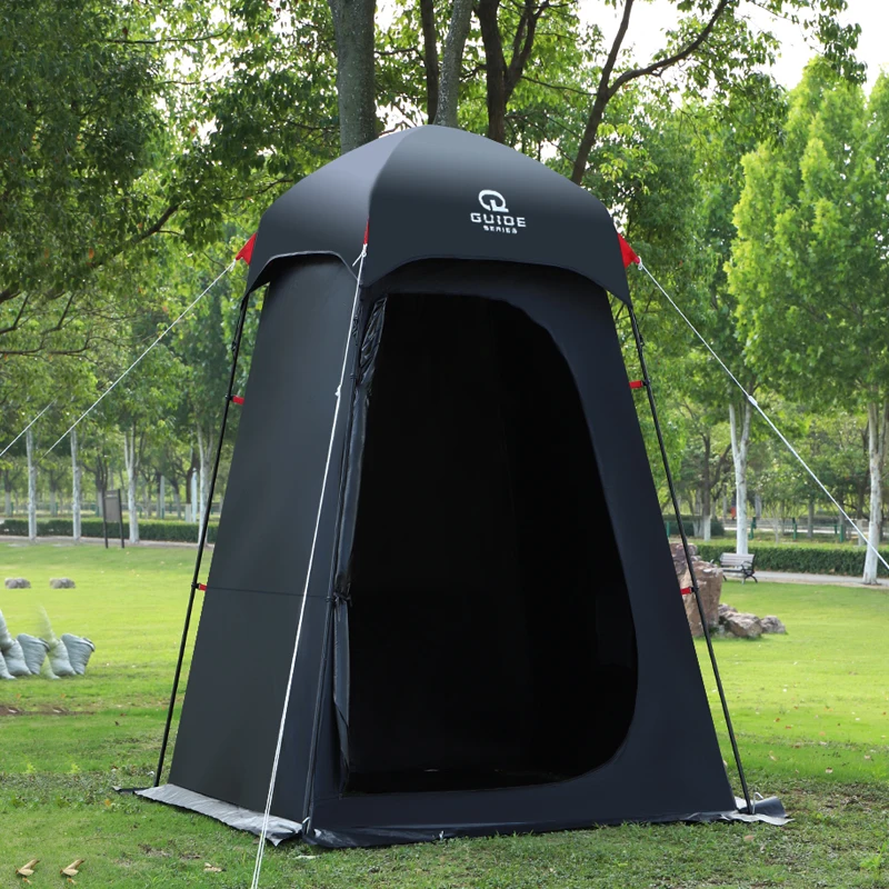 Čierna vinylová klapka na zmenu oblečenia Stan Outdoor Camping Sprchovací kúpeľ mobilný WC nepremokavý krém na opaľovanie Oxford Fishing Tour