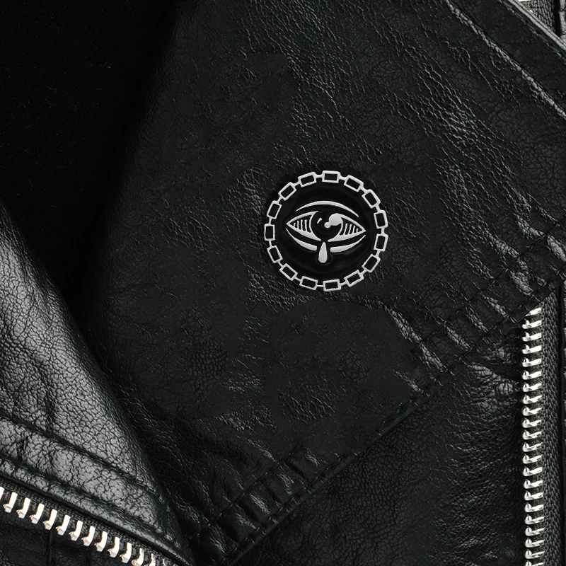 Čierne okrúhle zlo oči brošňa kruh kruhový výstroj Devil Eyes Slzy Pin Pin Pin Pin pre priateľov párty