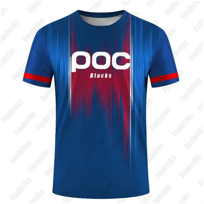 Čierni POC 2024 Motocross Jersey z kopca MX T-Shirt Mountain BMX Maillot Ciclismo Hombre rýchle sušenie AVIP MTB Cycling