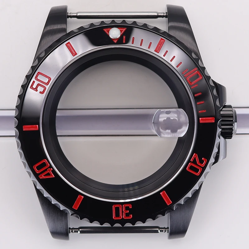 Čierny 40 mm luxusný muž hodinky Sapphire Glass pre Seiko NH35 NH34 NH36/38 ETA 2824 MIYOTA8215 MOHE 28,5 mm