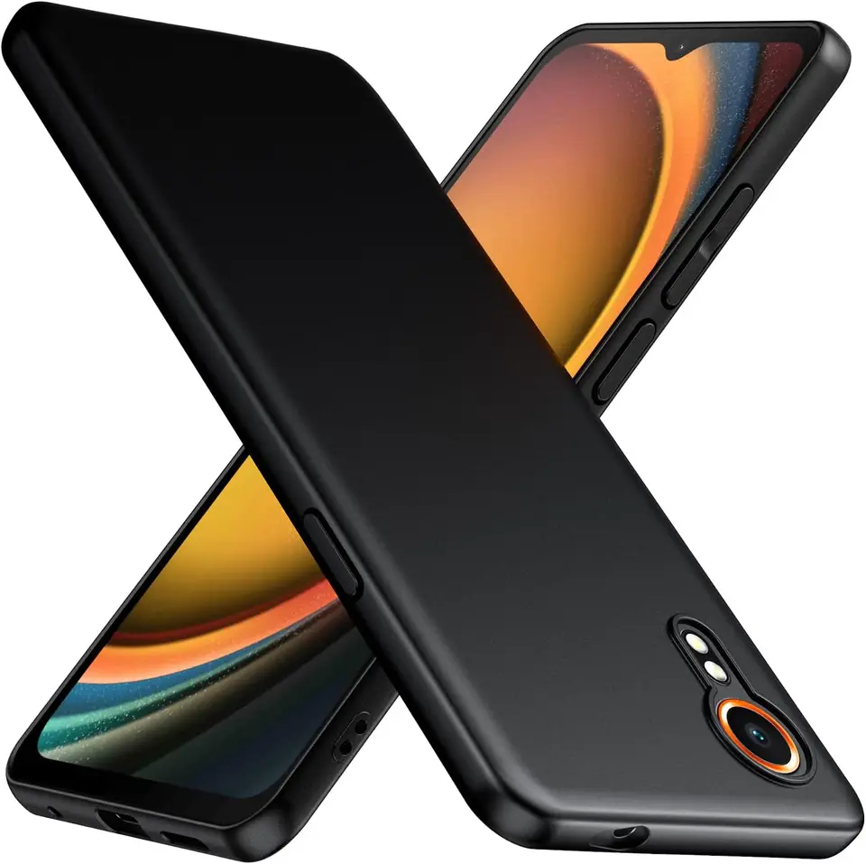 Čierny matný puzdro pre Galaxy Xcovover 7 Soft Soft Soft TPU Cover pre Samsung Galaxy XCover7 SM-G556B