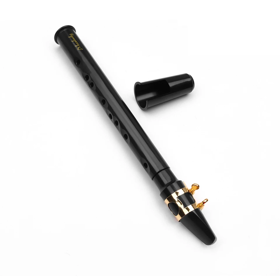 Čierny mini vreckový saxofón prenosný malý saxofón s čiernou nosnou taškou Woodwind Instrument Musical Instruments Príslušenstvo