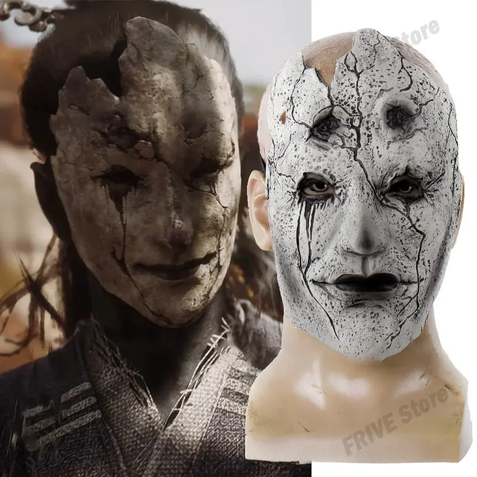 Čierny mýtus Wukong Mi Taoist Mask latexová polovica tváre maska ​​Halloween Horor Mask Dekorácia hra periférna rola hrania rekvizity