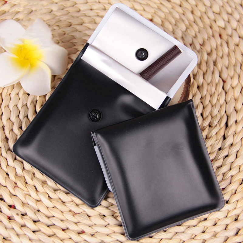 Čierny PVC prenosný vrecko na popolníky Vonkajšie fajčenie Cigar Tabak Ash Storage Bag