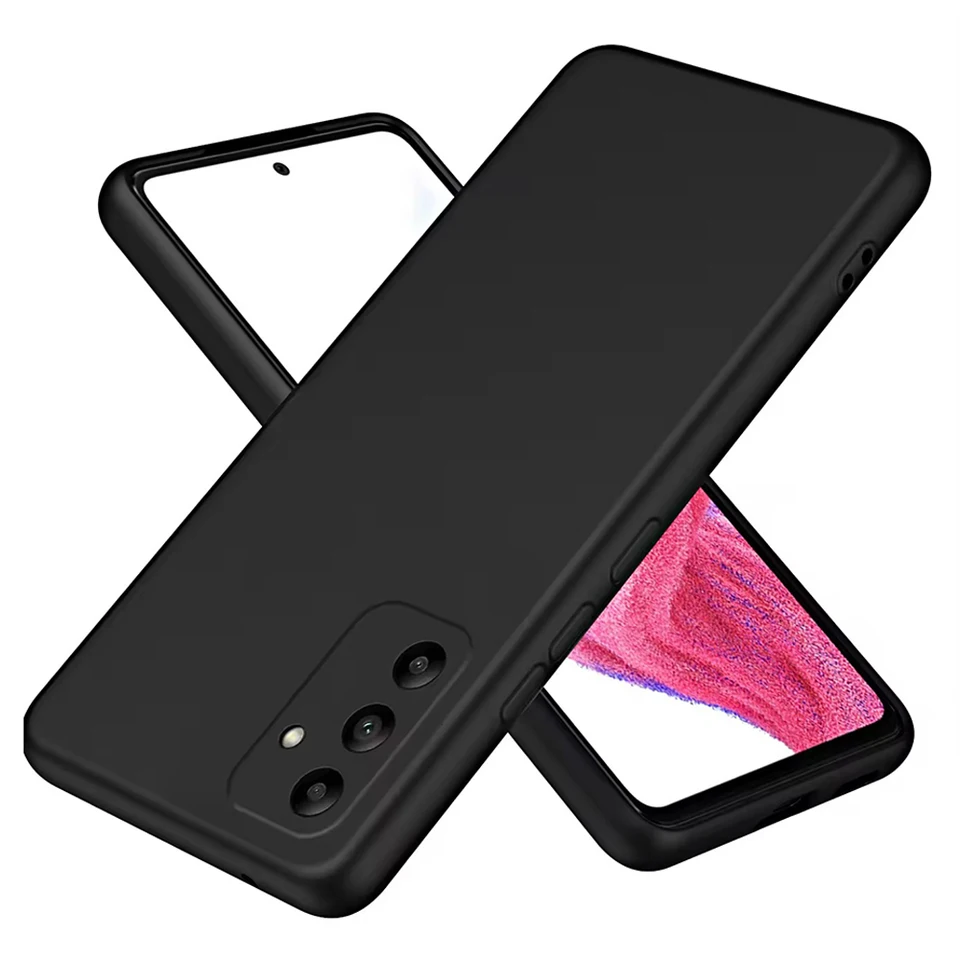 Čierny silikónový puzdro pre Samsung Galaxy S24 S23 S22 S21 plus ultra A55 A25 A54 A34 A04 A53 A33 A23 A52 A32 A32 A22