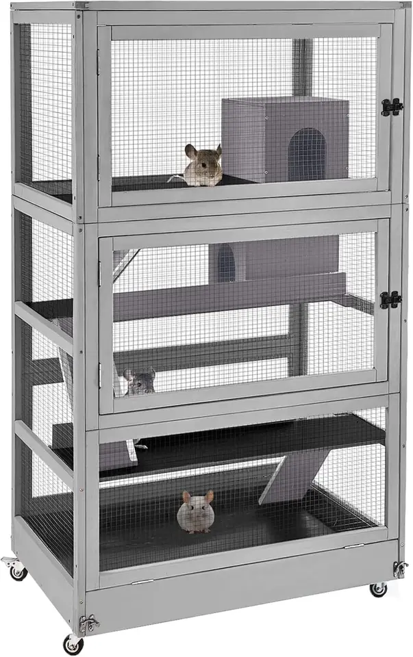 Činchilla klietka Veľká valcovacia klietka pre malé zviera pre dospelých potkanov 4 úrovne Critter Nation Cage Hutch pre Ferret Bunny Indoor