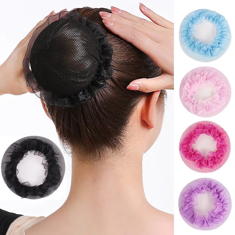Čipka Hairnet Bun Cover Snood Balet Dance Dance Crochet Hair Hair Čet Vlasy neviditeľná elastická sieťová čelenka čelenka Vlasové príslušenstvo