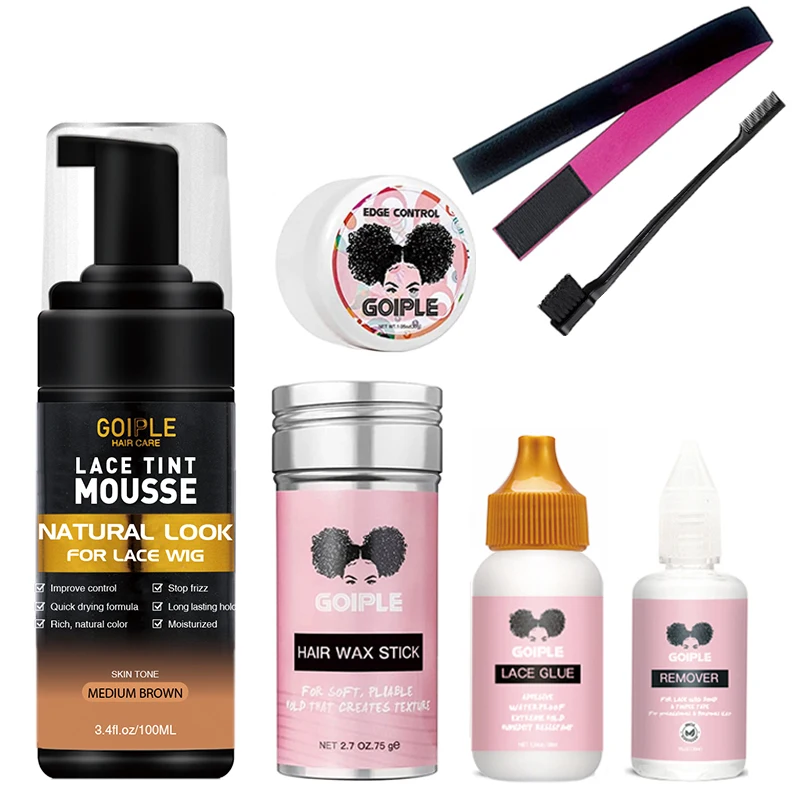 Čipka Tint Mousse pre čipkované parochňové vodotesné čipkové lepidlo lepidla Remover Vosk vosk na hranicu hrán