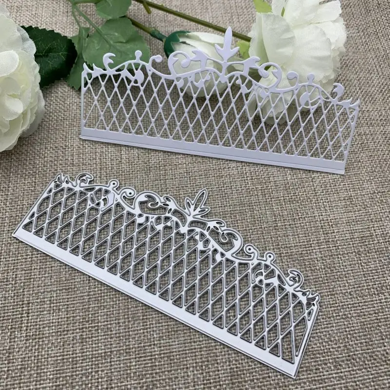 Čipkový kvetinový rámec karta kovové rezanie matričiek pre DIY Scrapbooking Dekoratívne reliéfové handrafty Die rezanie šablóny pleseň