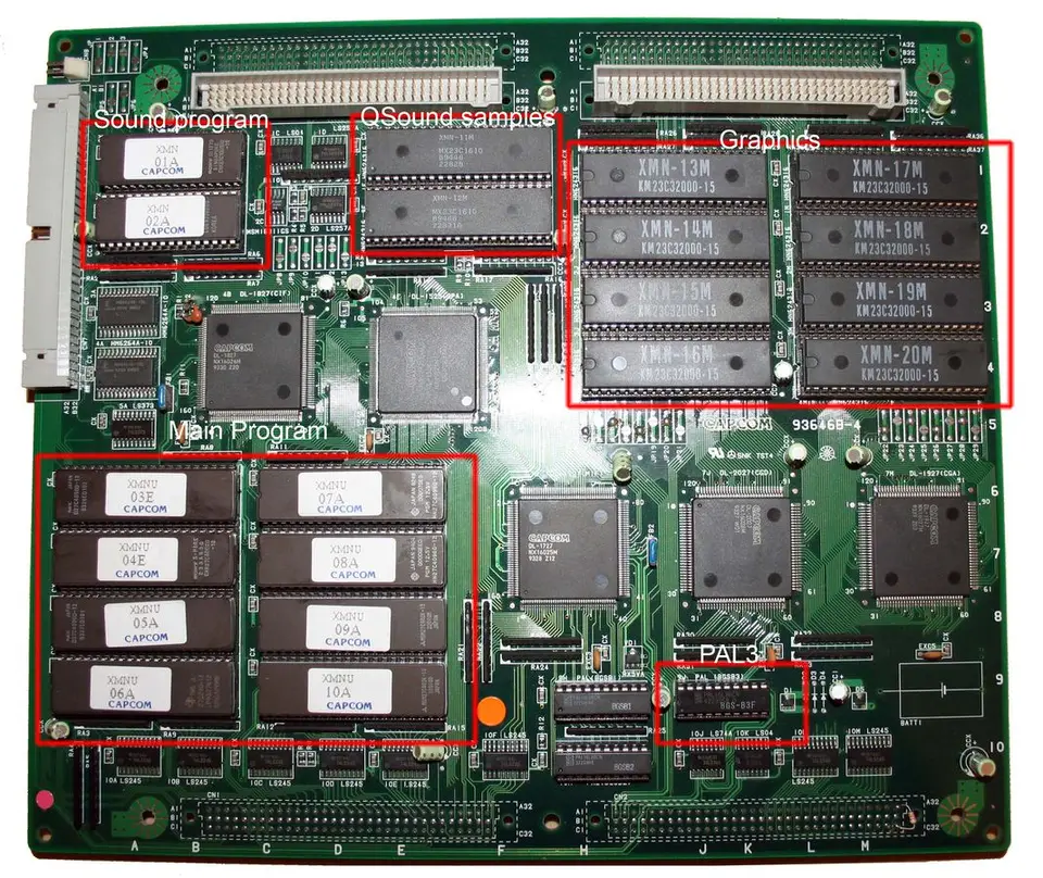 Čipky na dosku CPS2 EPROM môžu vyrobiť všetky hry CPS2