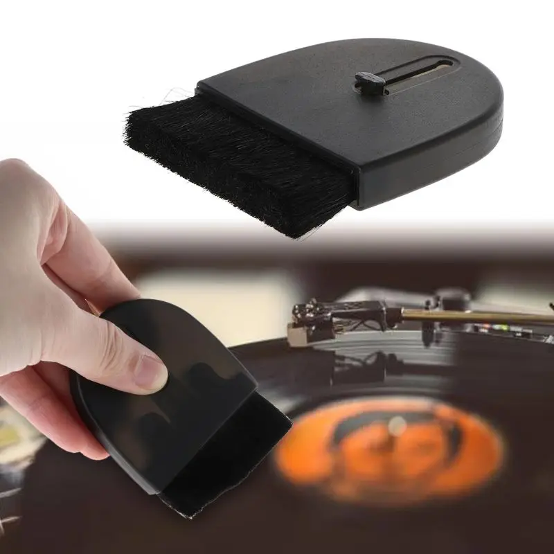 Čistiaca kefa LP Vinyl Player Record anti-statické čistenie prachového removerového príslušenstva čierna