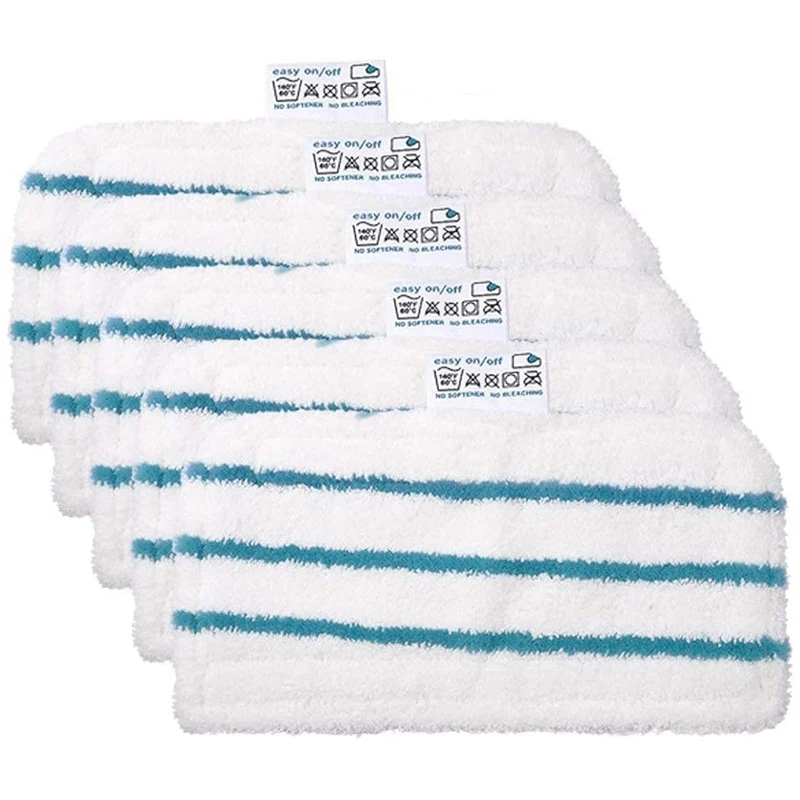 Čistiace podložky na umývateľné mikrovlákry kompatibilné pre všetky čierne+parné mopy, SM1600, SM1610, SM1620 5 Pack