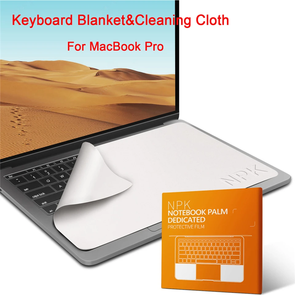 Čistiteľ obrazovky prenosného počítača mikrovlákna Klávesnica prikrývka Ochranný film Cover Cover Cover Cover pre MacBook Pro 13/15/16 palca
