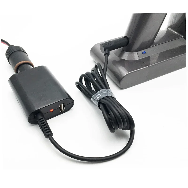 Čistič nabíjača automobilov Vysoký kvalitný výkon pre Dyson V6 V8 DC59 DC62 Vákuové diely 35W Adaptér 1,8 m DC 12-24V 1KS 2019 Pro