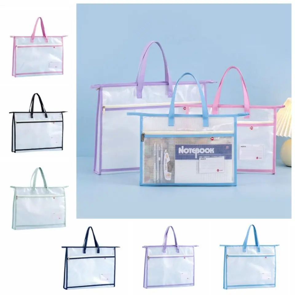 Čistá A3/A4 Storage Bag Storage Bag viacvrstvový vodotesný dátový dokument vrecko s veľkou kapacitou Zipperom vrecka na kníhku