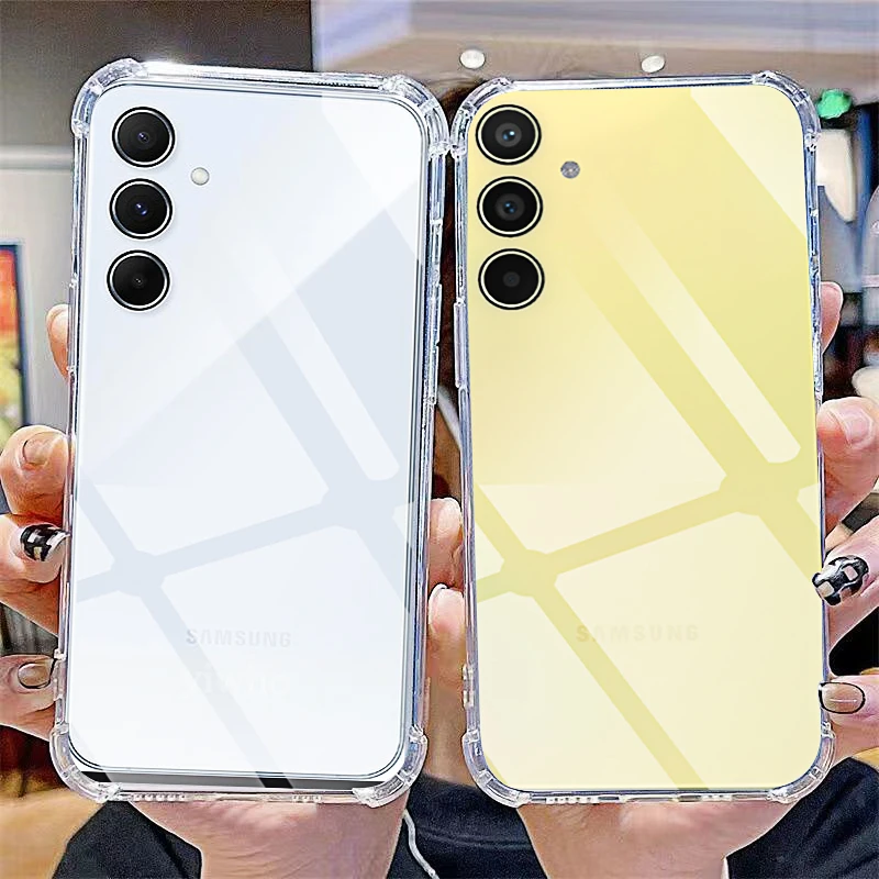 Čistá puzdro na mäkký telefón pre Samsung Galaxy A55 5G tenký zadný kryt Slim Transparent Ochranna On pre Galaxy A 55 6,6 