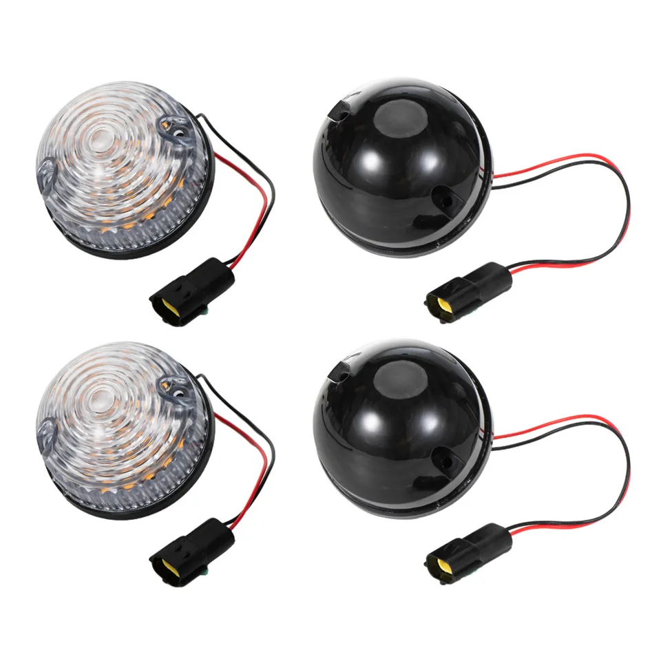 Čistá údená šošovka biela LED LED indikačná predná bočná markerová značka 73 mm pre Land Rover Defender 90/110 LED súpravy LED svetla