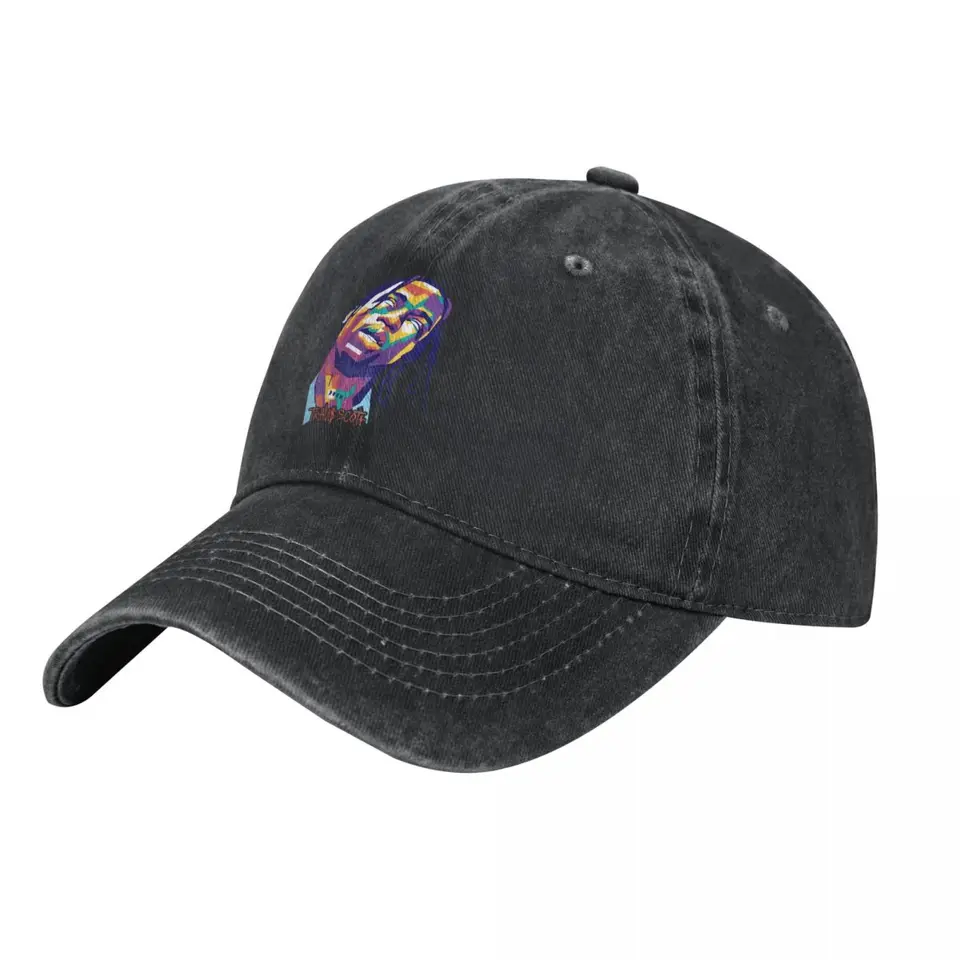 Čisté farebné klobúky Rap Singer Dámsky klobúk Sun Visor Baseball Caps T-Travis Scott vyvrcholil čiapku