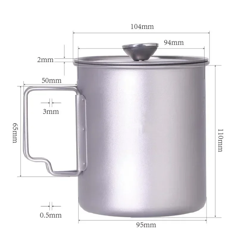 Čistý titánový tlačový hrniec extrudovaný kávový hrniec 750 ml obrazovky z nehrdzavejúcej ocele