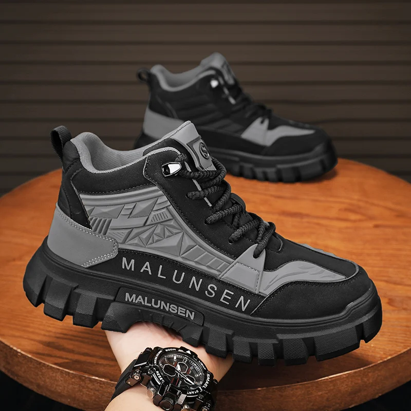 Členkové topánky ponúkajú zimné topánky pre mužské zimné topánky Pánske bezpečnostné topánky Mens Shooes sneh vysoký vojenský muž taktická armáda