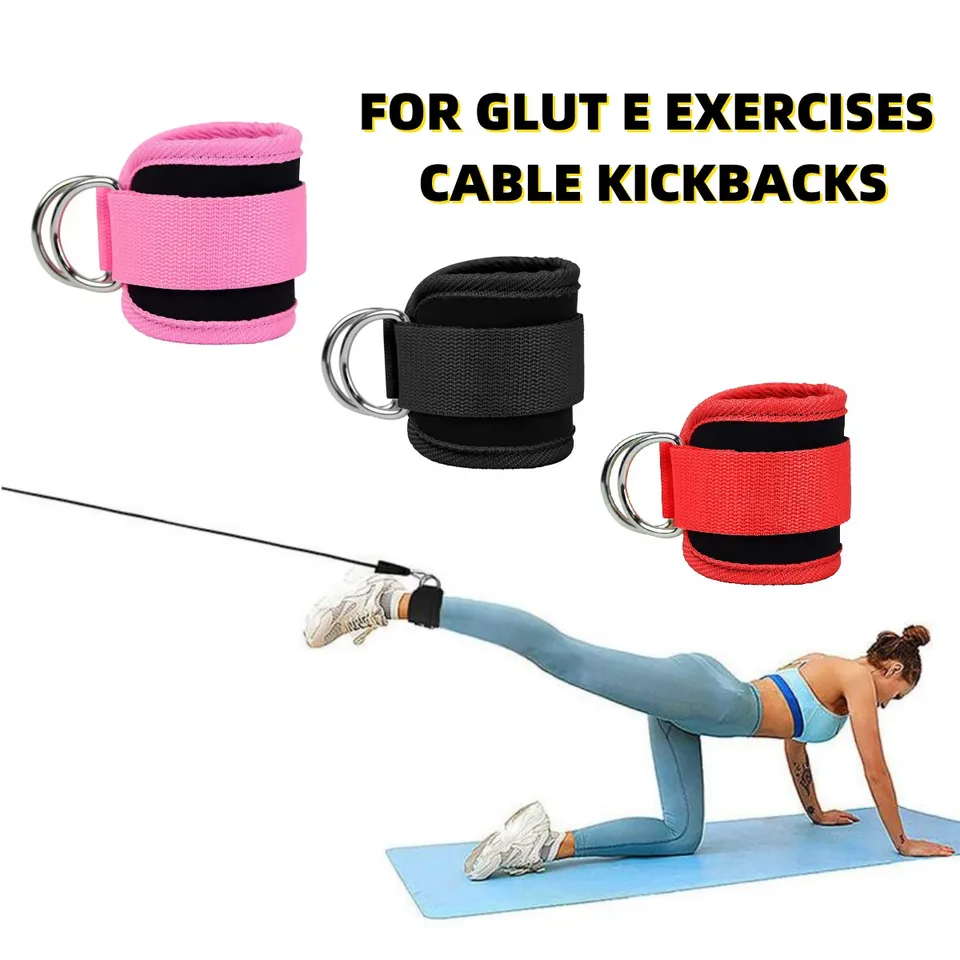 Členské popruhy (1enk) pre káblové automaty Káblácie Glute Workouts Cvičenie dolného tela - nastaviteľné popruhy na nohy s neoprénovou čalúnením