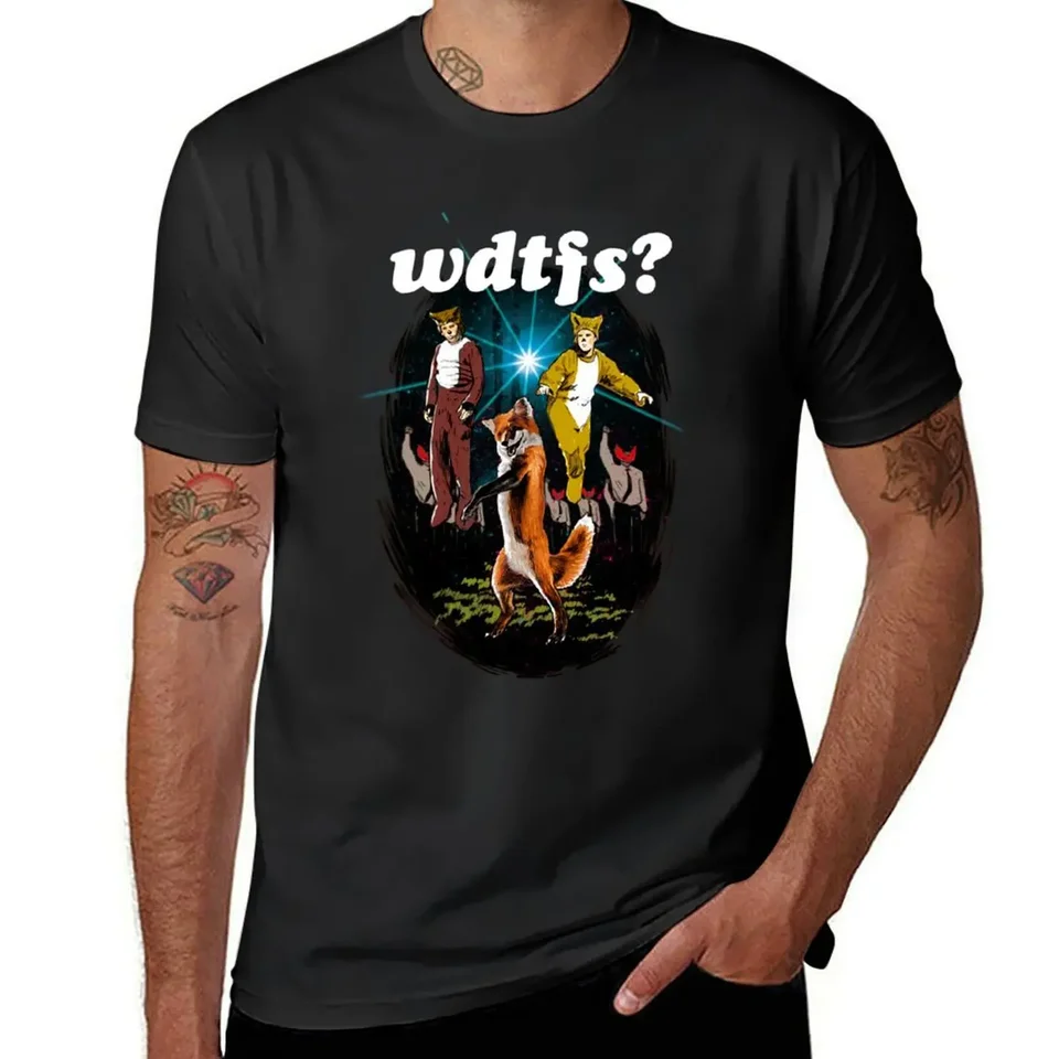 Čo hovorí líška? Tričko na mieru tričko Tees roztomilé oblečenie rapper grafické odpaliská obyčajné tričká Men