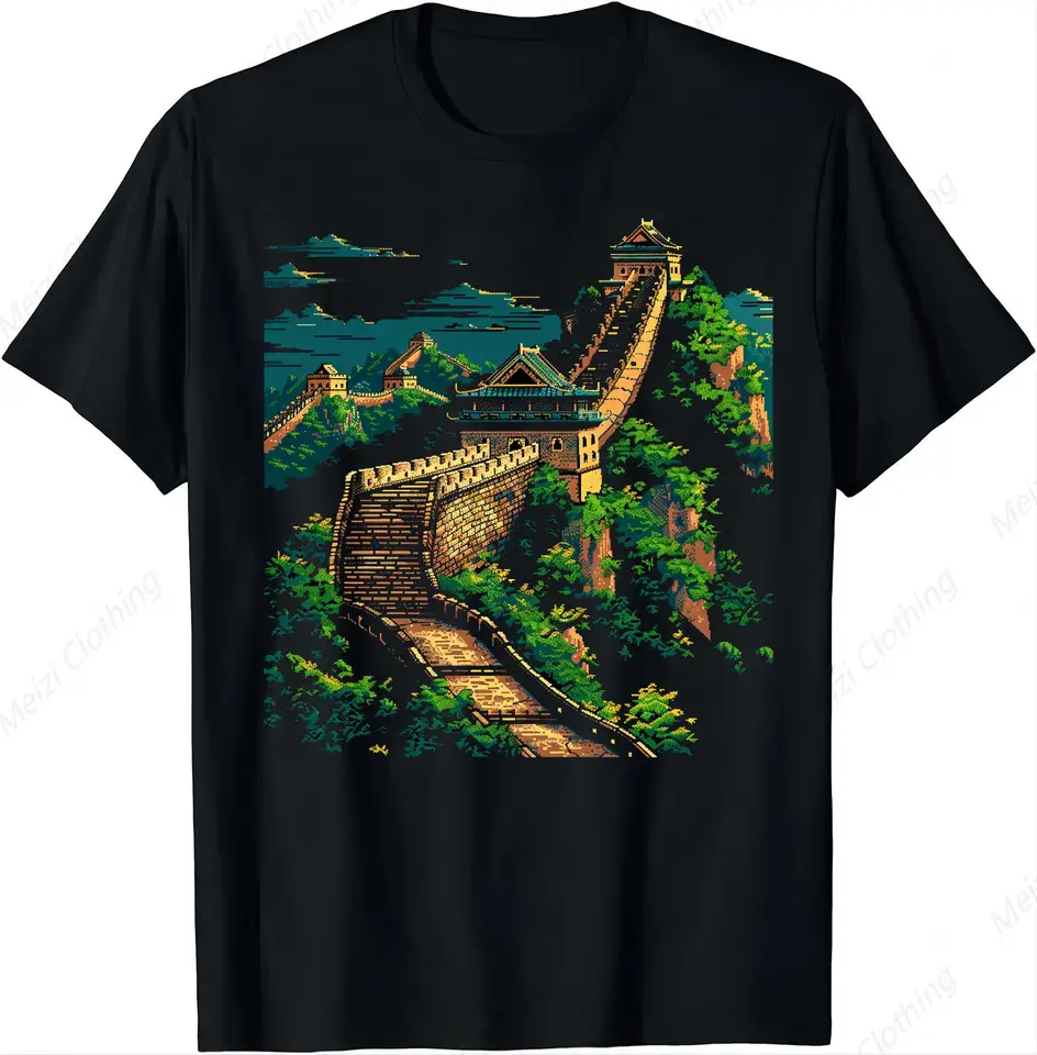 Čína Great Wall Sports Outdoor Cestovná krajina s krátkym rukávom Módna módna personalizovaná krátke rukávy