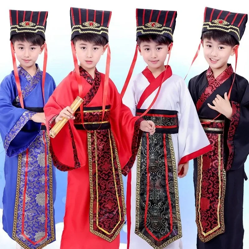 Čínske rúcho starodávne učenci Študentské kostýmy Deti dospelé kimono Čína Tradičné vintage etnické cosplay kostým detský kostým hanfu