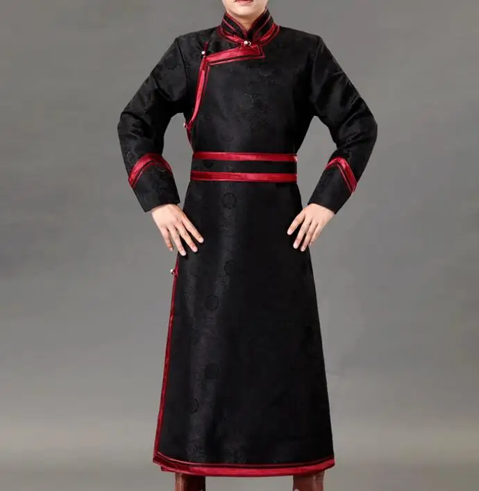 Čínski Mongolsko muži rúžnú dlhú vintage jar jar