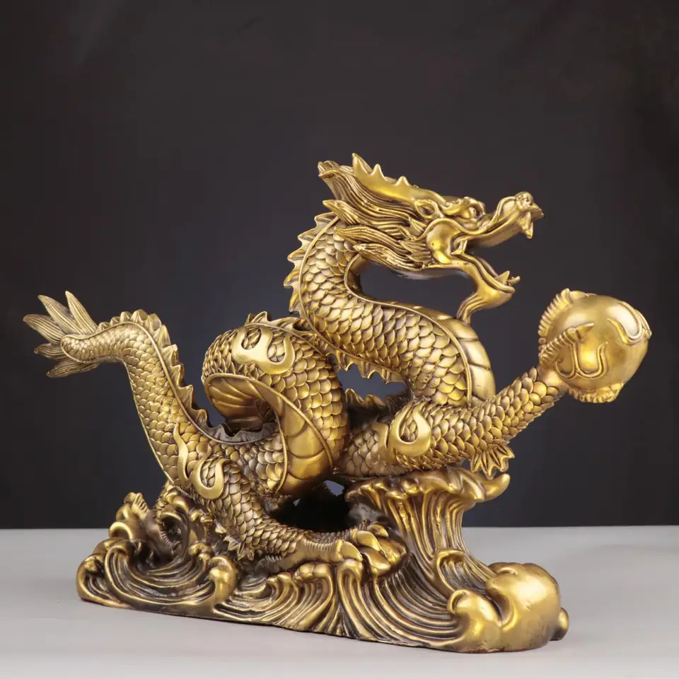 Čínsky drak socha stolová dekorácia Decor Darcifet Gifts Zodiac Collectibles Collectibles Socha pre domáce dekorácie kancelárske auto Indoor
