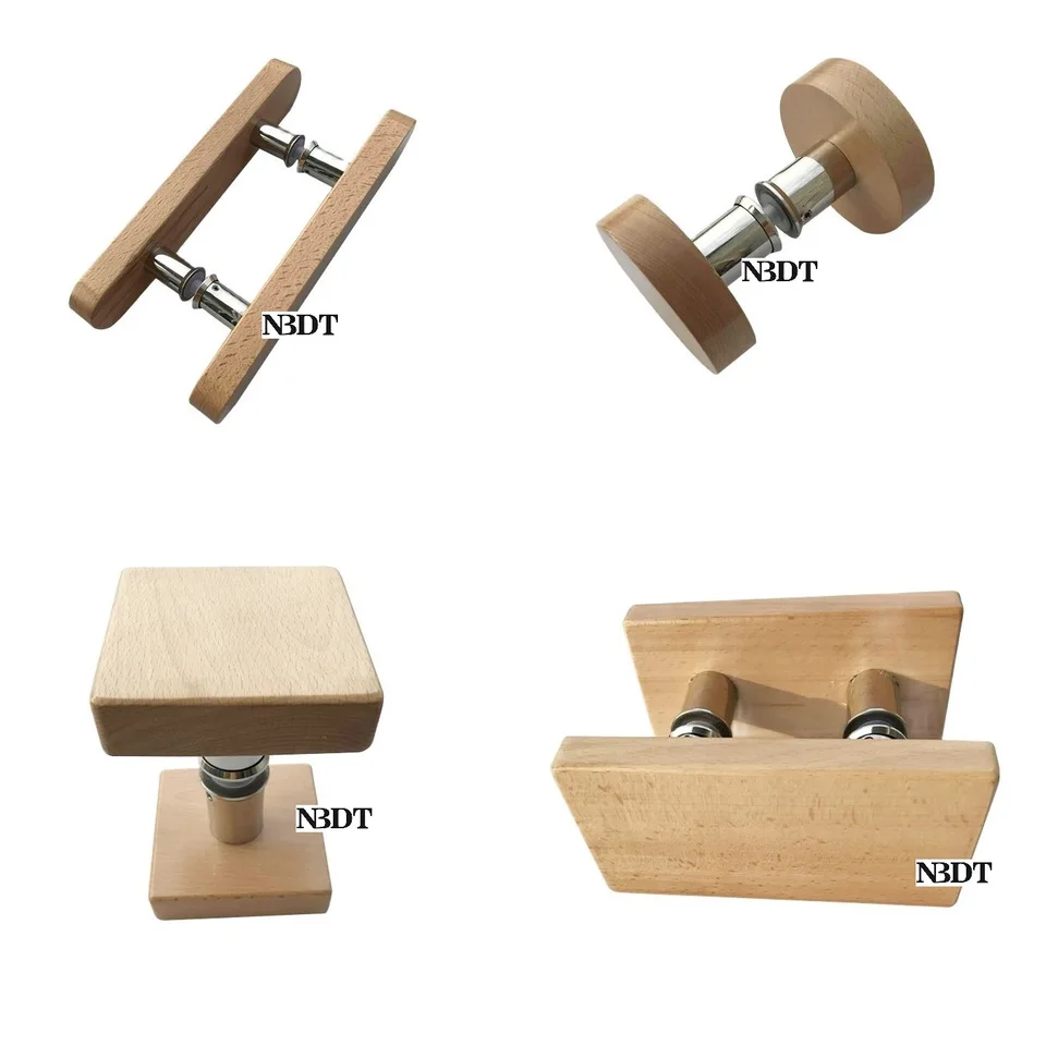 Číry maľovaný masívny drevený sauna miestnosť sklenené dvere Pull gombl