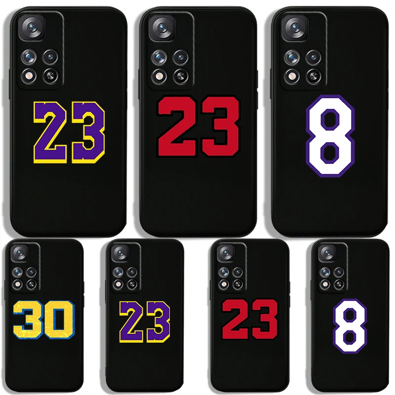 Čísla basketbalu pre Redmi Note 13 12 Turbo 11t 11p 11E 11S 10T 10S 10 9 Pro Plus max