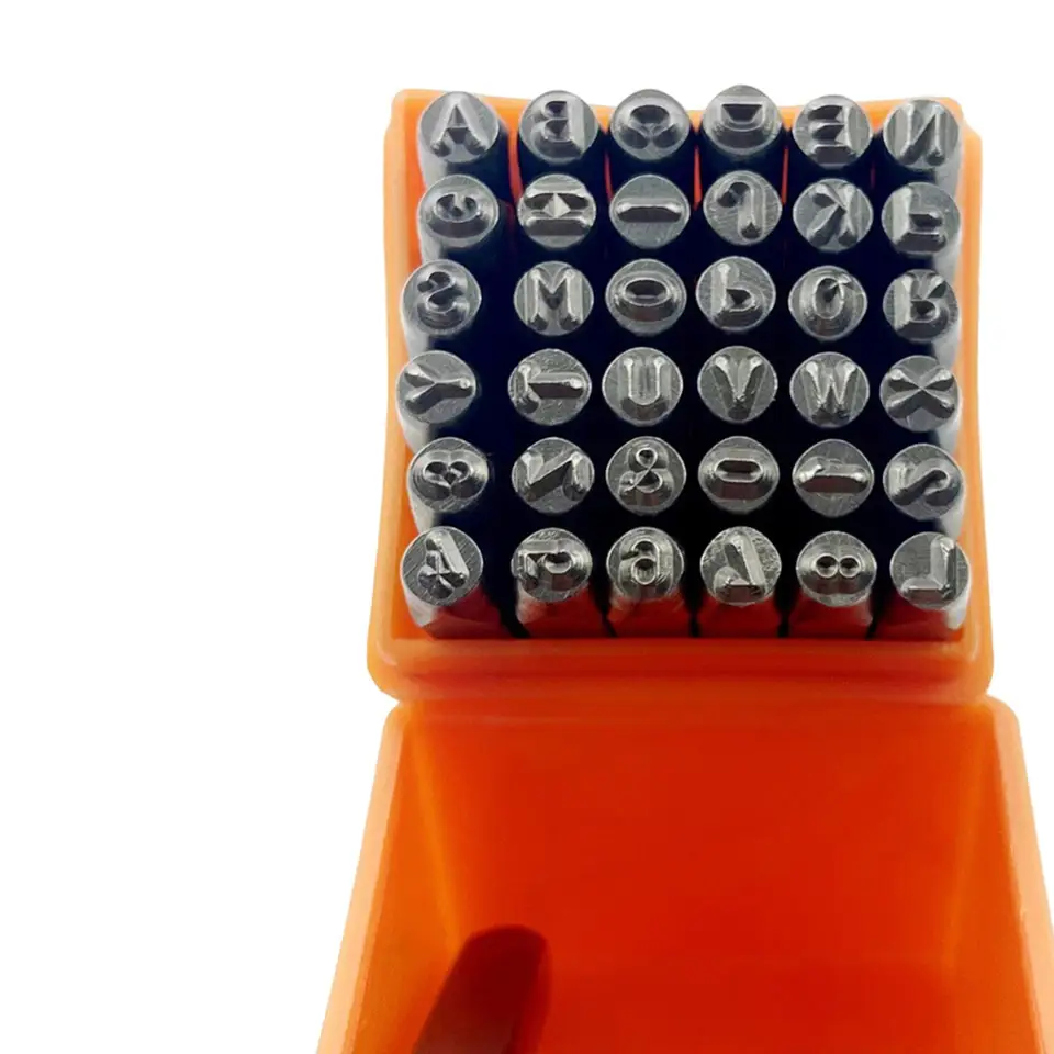 Číslo 37ks a písmeno Punch Set Metal Raxing Kit Stamp Punch Leather Craft DIY 1/8 