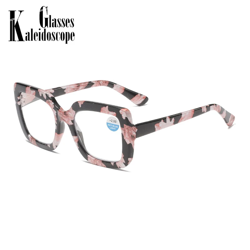 Čítanie okuliarov na čítanie anti modrého svetla pre ženy nadrozmerné štvorcové presbyopia okuliare počítač Hyperopia čítačka Diopter +1.5