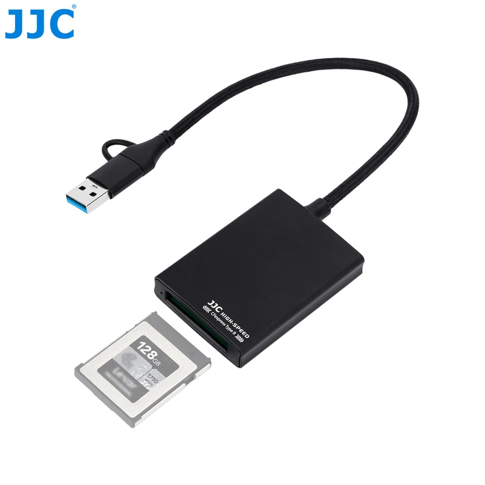Čítačka kariet JJC CFEXpress Type B s USB 3.2 Gen 2 10 Gbps 2-v-1 Typ B CFEXPRESS Adapter pre počítačový telefón s systémom Mac OS IOS