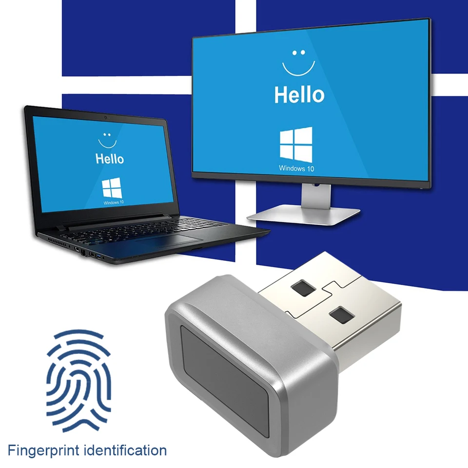 Čítačka kľúčov odtlačkov prstov USB 360 ° Dotknite sa prenosného bezpečnostného kľúča Windows Hello Biometric Mini Security Key Dongle pre PC alebo prenosný počítač