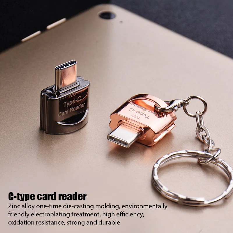 Čítačka OTG kariet typu C až TF pre Samsung Huawei Type-C až Micro-SD Adaptér inteligentná pamäť Mini vysokorýchlostná čítačka kariet