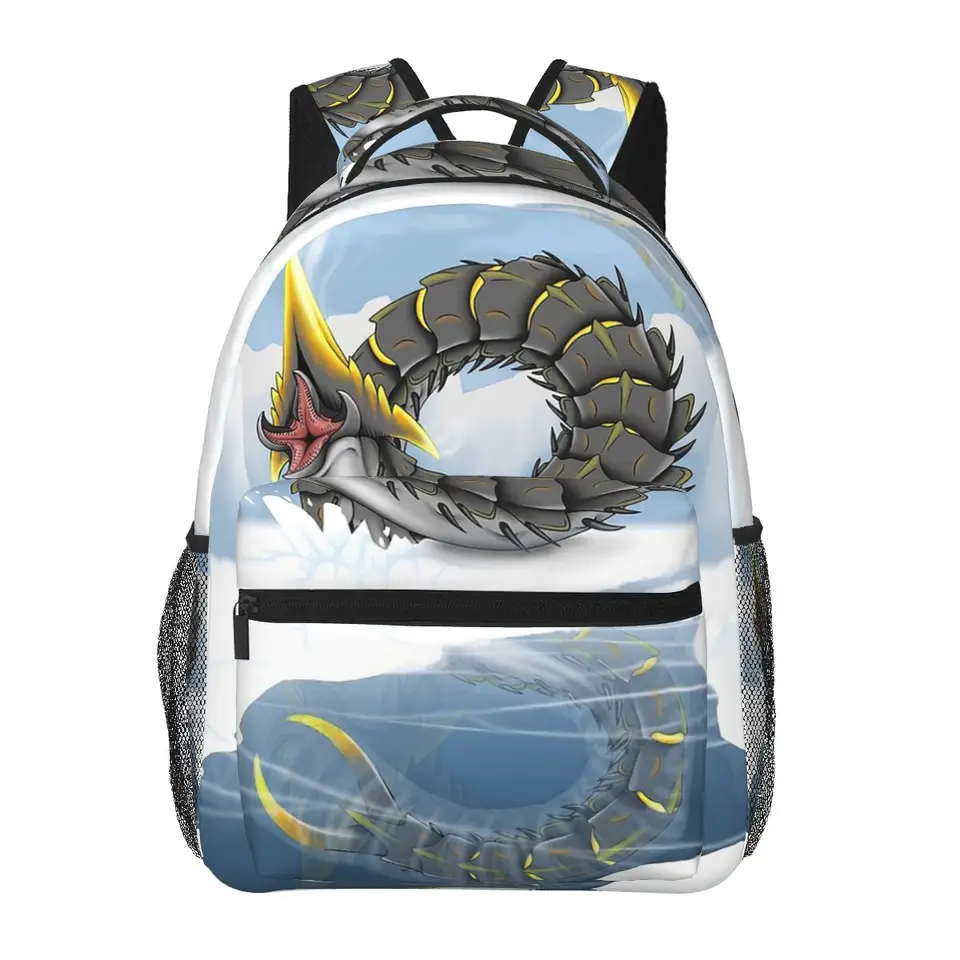Ľadový červ s pozadím batohy chlapci dievčatky Bookbag Študenti Školské tašky Karikatúry Karika