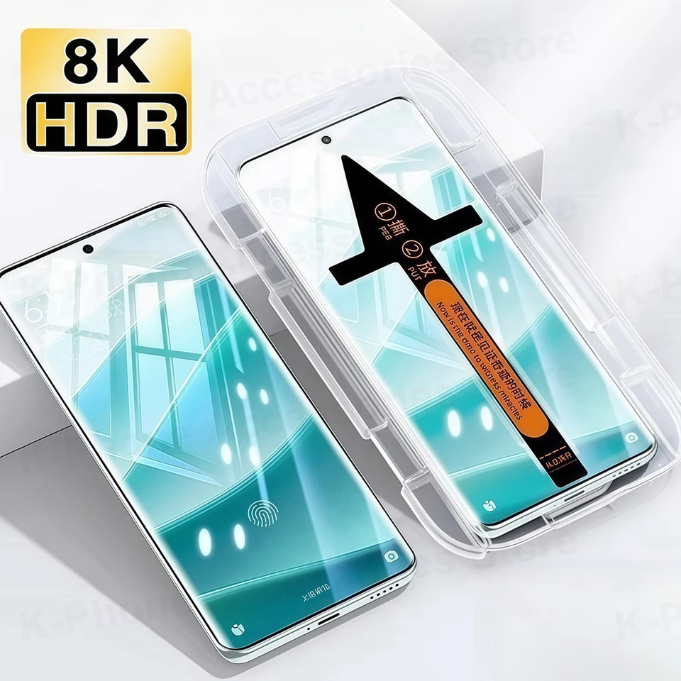 Ľahká inštalácia temperovaného skla pre Redmi Note 14 13 Pro Plus note14 Pro+3D zakrivená výbuchová chránič obrazovky s inštaláciou