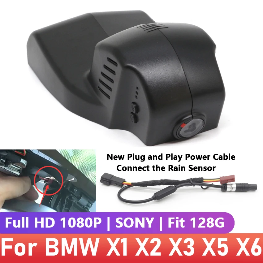 Ľahká inštalácia vozidla DVR WiFi Dash Cam Video Recorder Camera pre BMW X1 X2 X6 F48 X3 F25 F10 F30 F36 X5 F15 535I GT DASKCAM