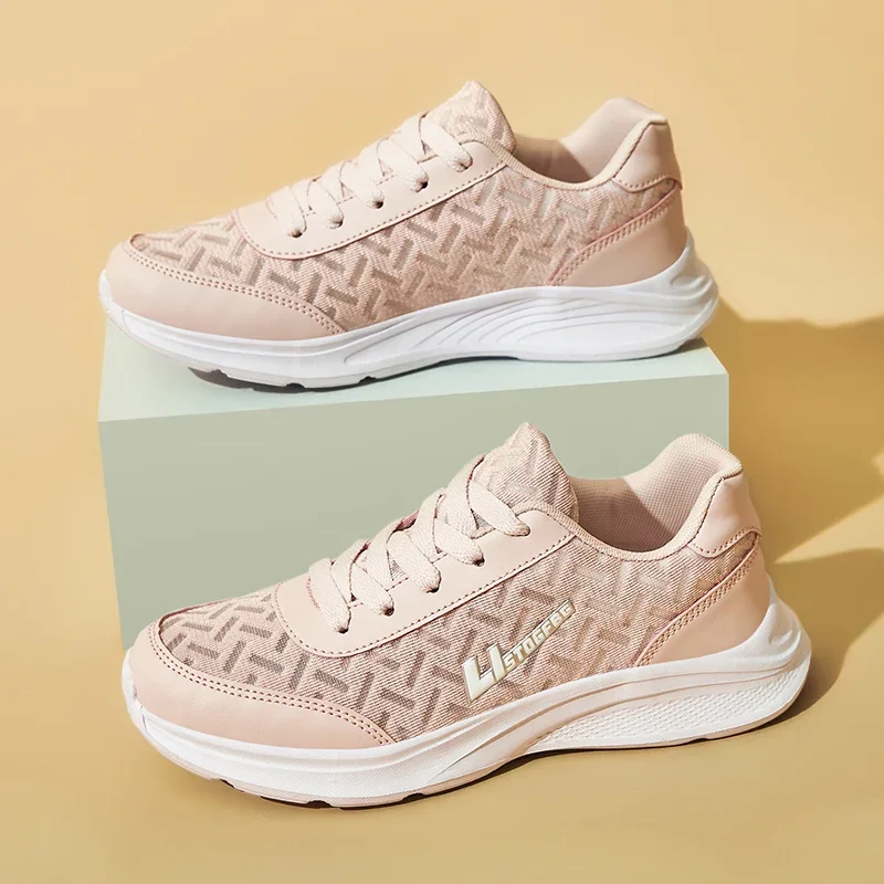 Ľahké bežecké topánky ženské atletické športové tréningy tenisky ružová čierna dáma veľká veľkosť 35-41 Jogging Running Trainers
