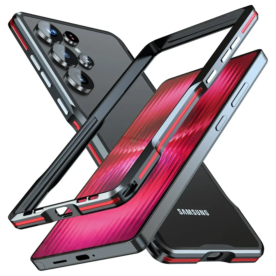 Ľahký hliníkový kovový rámec pre Samsung Galaxy S25 Ultra Case Cover Bumper 25 U Shock odolná pokožka s objektívom s fotoaparátom