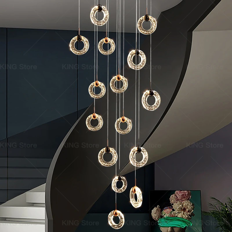 Ľahký luxusný moderný jednoduchý lustrový luster dlhý luster Lusk Loth Luster