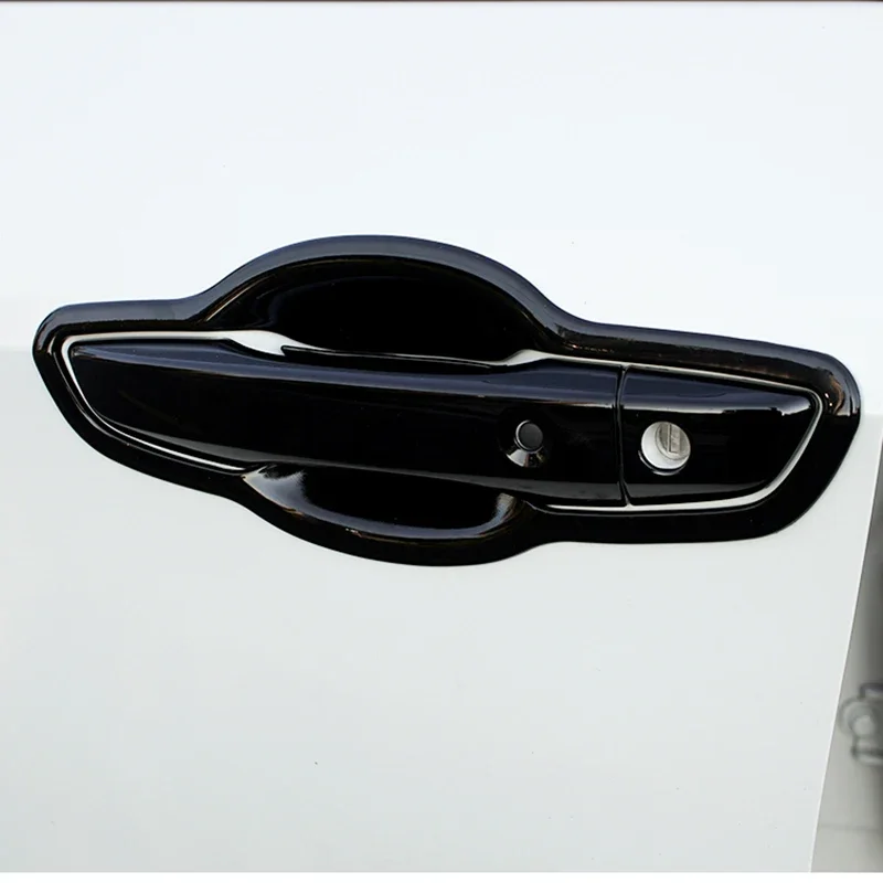 Ľavé/pravé pohonné dvere kľučky vozidla Ochranné kryty Orezanie dverí Cover Cover ABS Čierna nálepka pre Honda Civic Gen 2016 - 2020