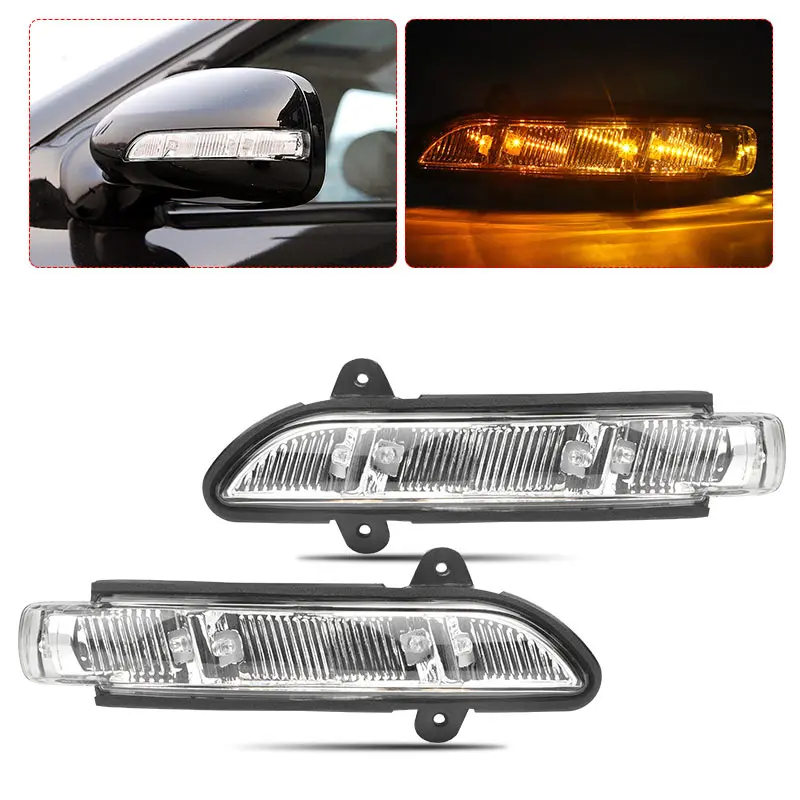 Ľavé pravé zrkadlo LED svetlo svetlo svetla pre Mercedes Benz W211 W216 W219 W221 Cl Cls SE trieda A2198200521 A2198200621