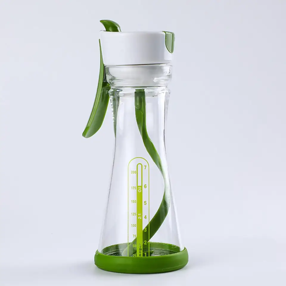 Šalátové fľašu Pohodlné nepriepustné 200 ml domáce vinaigrette ľahké nalievanie šalátového šalátového mixéra Zmiešajúci šálka omáčky Mixér
