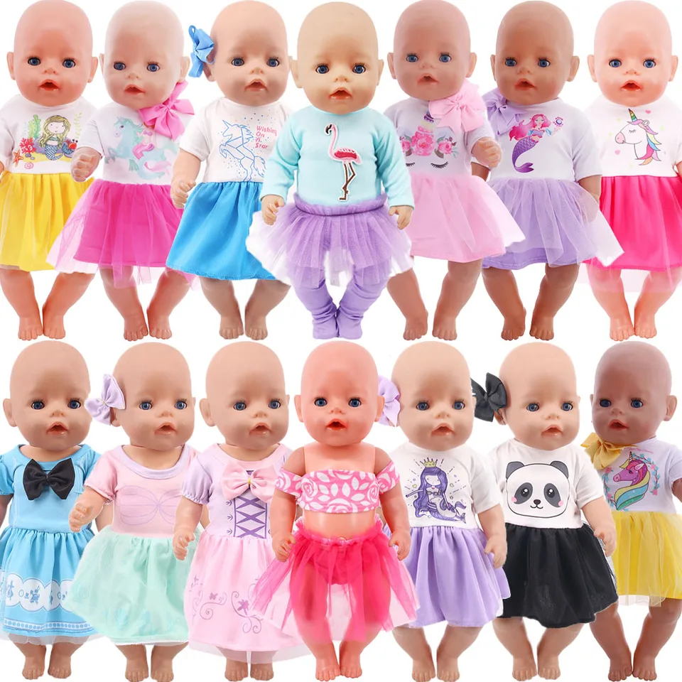 Šaty na odevy pre bábiky Princezná Veil Disneey pre 18 palcov Američan a 43 cm baby novorodencov