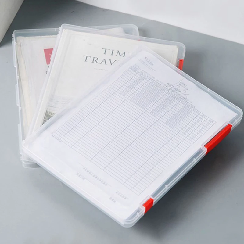 Šesť farieb A4/A5 File Box Clear Desk Dokument Paper Organizátor Storage Office School Príslušenstvo pre deti a dospelých